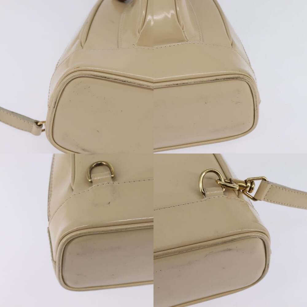 GUCCI Bamboo Body Bag Patent Leather Beige Gold 007 2113 007 2113 - Picture 10 of 12